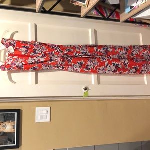 Anthropologie YumiKim 100% silk floral jumpsuit